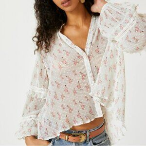 Anthropologie Let Me Be Pleated Blouse